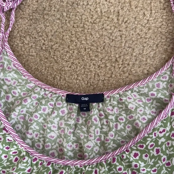 GAP Blue and White Tie Front Camisole Sleeveless Top Medium - Picture 5 of 5